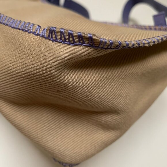 Vintage Y2K UGG Canvas and Purple Leather Trim Shoulder Bag - Picture 2 of 7